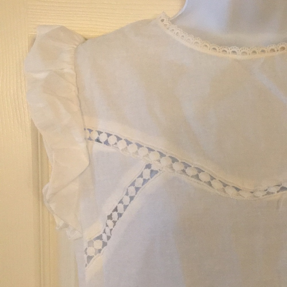 Adorable Flutter Sleeve Eyelet Peplum - image 3